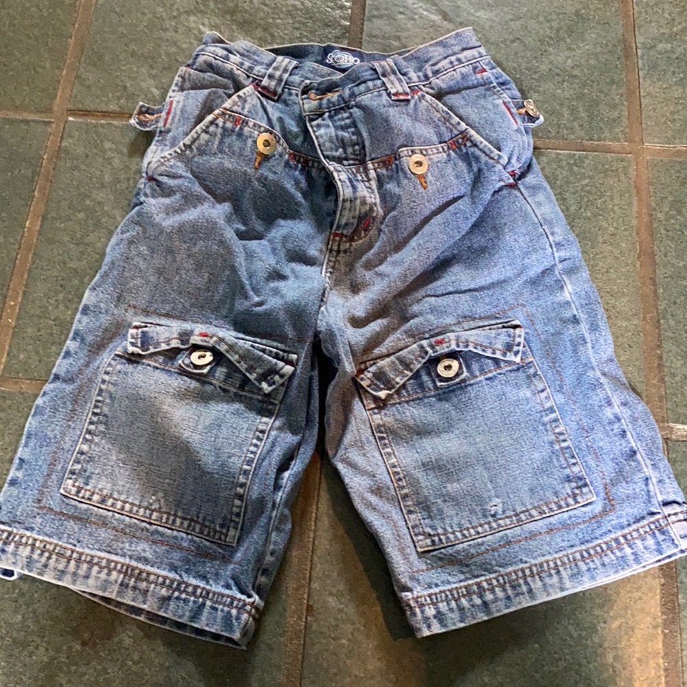 Blue denim shorts for boys-size 8